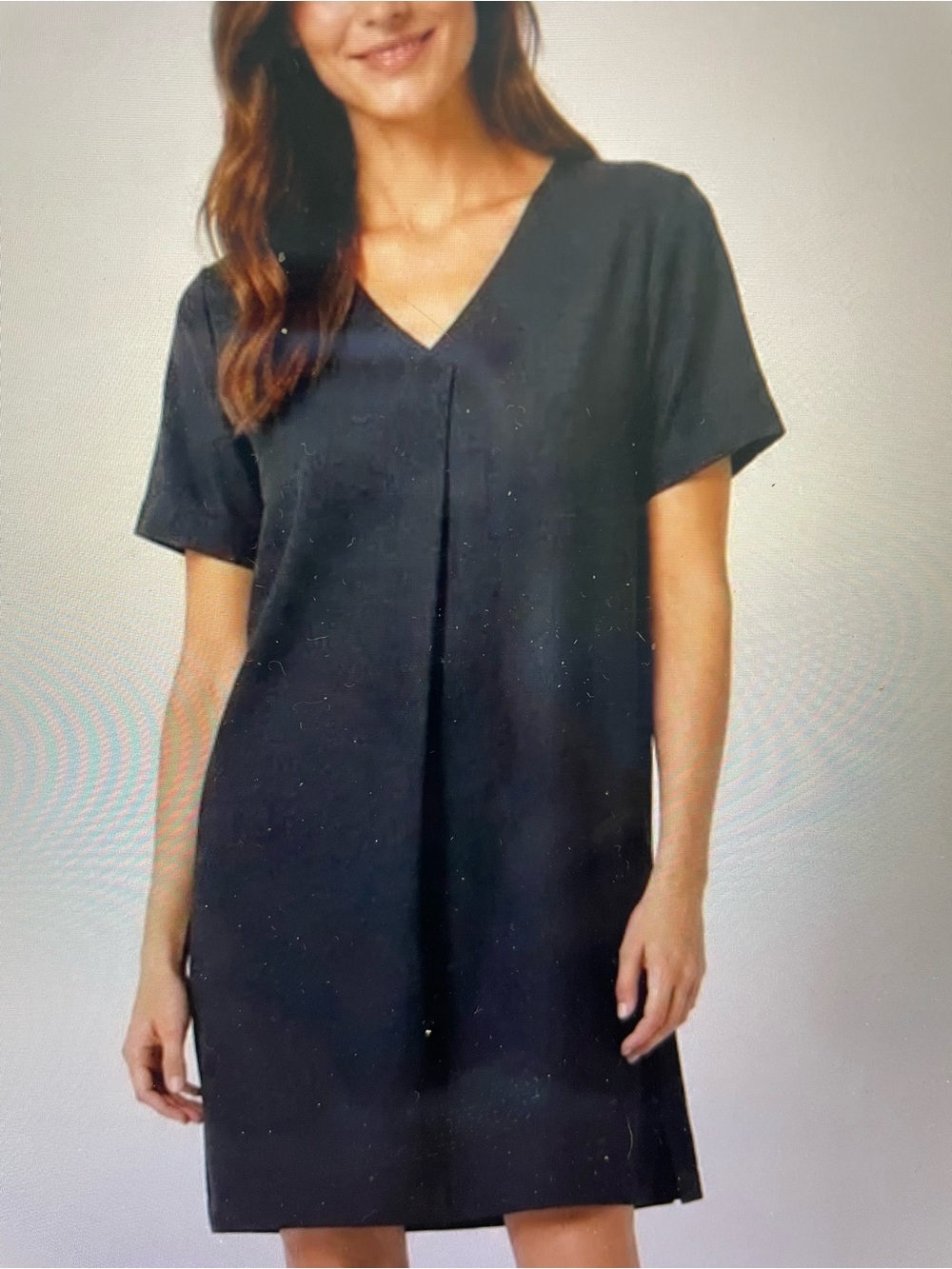 J. Jill Black V-Neck Minimal Shift Dress NWT